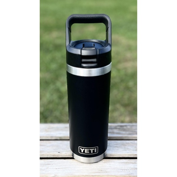 Yeti Other - YETI Rambler Bottle 18 oz Black Stainless Steel with Straw Cap Vacuum Insulated